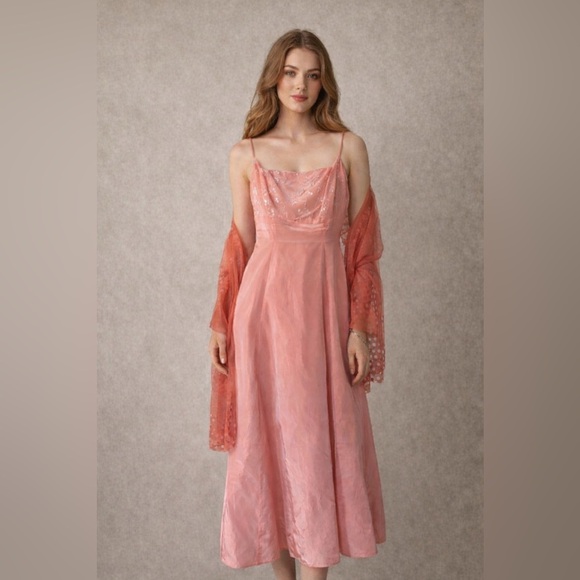 be smart Dresses & Skirts - VTG Y2K BE SMART SLEEVELESS SPARKLE TIE AND SKARF MAXI DRES 5/6 HOCO Homecoming